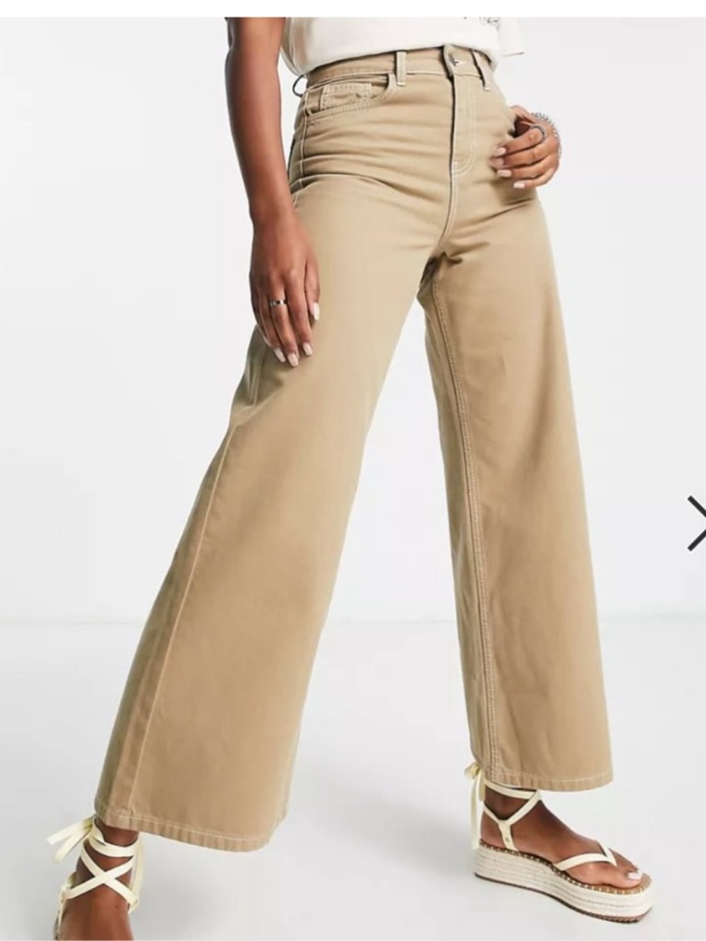 Reclaimed Vintage ‘99 Flare Jeans. Size: 24. Color:Washed Sand. Great condition